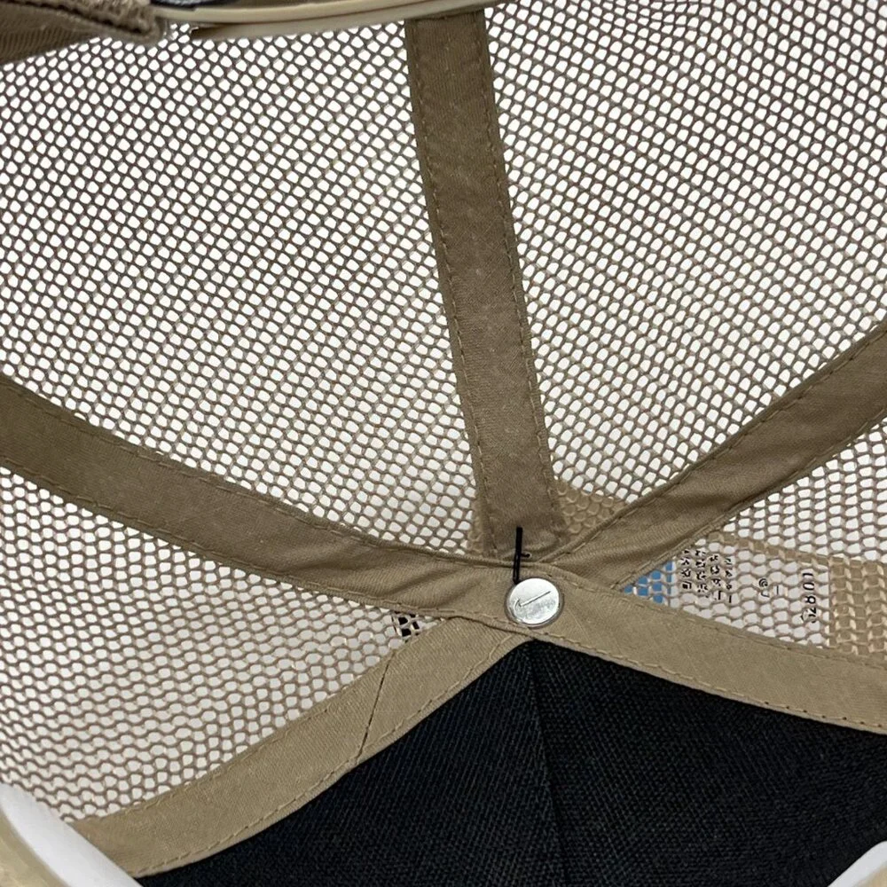 Nike Rise Structured Trucker Hat Cap Beige Tan Curved Brim Adult M/L - Picture 5 of 6